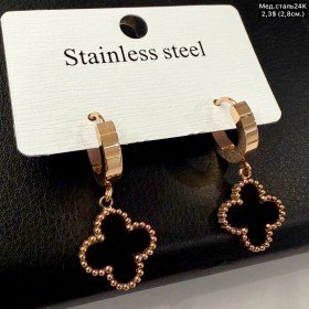 Сережки мед.сталь24К 10538 (2.8см)